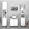 vidaXL Bathroom Furniture Set White Engineered wood, metal Medium