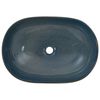 vidaXL Countertop Basin Sand and Blue Oval 23.2x15.7x5.5" Ceramic