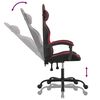 vidaXL Gaming Chair Black and Wine Red Faux Leather