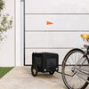 vidaXL Pet Bike Trailer Black Oxford fabric, Iron, PVC