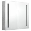 vidaXL Bathroom Cabinet Concrete Grey MDF with melamine finish, glass