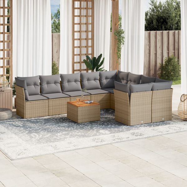 vidaXL Garden Sofa Set Mix beige