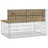 vidaXL Garden Bench Pinewood and Galvanized Steel