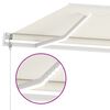vidaXL Retractable Awning Cream