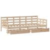 vidaXL Daybed Pinewood Solid pinewood 31.5x79 in