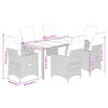 vidaXL Garden Dining Set Black, Cream White