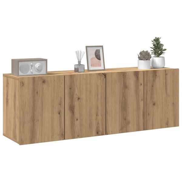 vidaXL TV Cabinet Set of 2 Artisan Oak Engineered wood Medium