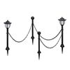 vidaXL Garden Lamp Set of 4 Black, Cool White Tough plastic, PP material