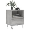 vidaXL Bedside Cabinet Grey sonoma Engineered wood, Metal Standard