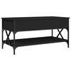 vidaXL Coffee Table Black Engineered wood and metal Medium