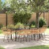 vidaXL Garden Dining Set 9 pcs Brown Powder-Coated Steel