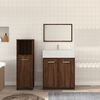 vidaXL Bathroom Furniture Set Brown Oak Engineered Wood Compact