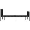 vidaXL Bed Frame Black Metal 47x78 in Durable Bed Frame Rectangular