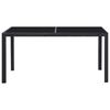vidaXL Garden Table And Chair Black