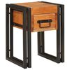 vidaXL End Table 11.81 x 11.81 x 15.75 in Solid Acacia Wood