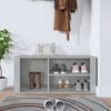 vidaXL Shoe Cabinet Concrete Grey Engineered Wood Medium Storage