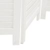 vidaXL Room Divider 4 Panels White Solid Wood Paulownia