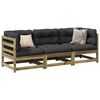 vidaXL Garden Sofa Set Natural wood Vacuum pressure impregnated pinewood L