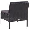 vidaXL Garden Lounge Set Black PE (polyethylene) rattan Medium Modular