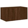 vidaXL TV Wall Unit Brown Oak Engineered Wood Medium TV Wall Unit