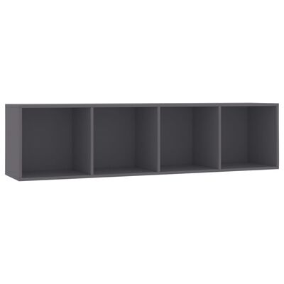 vidaXL Book Cabinet/TV Stand Gray 56.3"x11.8"x14.2"