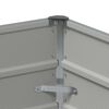 vidaXL Planter Light Grey 39.37 x 19.69 x 17.72 in Galvanised Steel