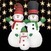 vidaXL Snowman Family Multicolor Fabric 8 ft 8 ft Snowman Family