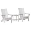 vidaXL Garden Lounge Furniture 3 pcs White 38 x 38 x 46cm Plastic