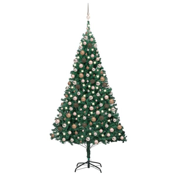vidaXL Artificial Christmas Tree Green PVC Large