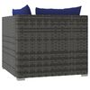 vidaXL Garden Lounge Set Grey PE rattan Large Modular