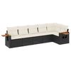 vidaXL Garden Sofa Set Black