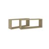 vidaXL Wall Shelf Set of 2 Sonoma Oak Engineered wood Medium