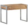 vidaXL Desk Rough Natural Mango Wood and Grey Iron Rough Mango Wood and Iron