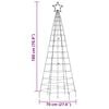 vidaXL LED Christmas Tree with Ground Spikes warm white 70.87 in Iron