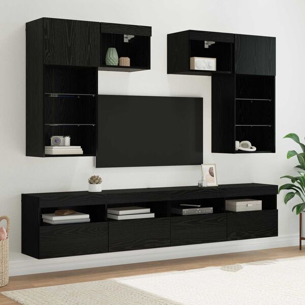 vidaXL TV Wall Units 6 pcs Artisan Oak 39.37 x 11.81 x 15.75 in