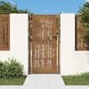vidaXL Garden Gate 39.4x78.7" Corten Steel Bamboo Design