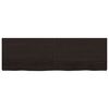 vidaXL Bathroom Countertop Dark Brown 63.0 x 19.7 x (0.8-2.4) " Treated Solid Wood