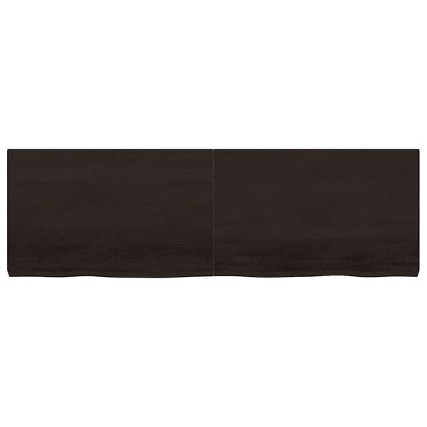vidaXL Bathroom Countertop Dark Brown 63.0 x 19.7 x (0.8-2.4) " Treated Solid Wood