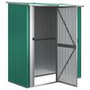 vidaXL Garden Shed Green Galvanized Steel, Plastic Medium Locks