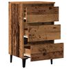 vidaXL Bed Cabinet Old wood Engineered wood, Metal Medium Bed Cabinet