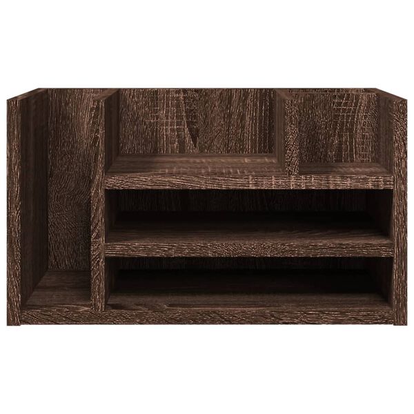 vidaXL Desk Organiser Brown Oak 17.5x9.4x9.8" Engineered Wood