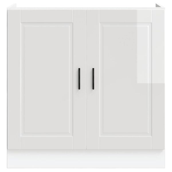 vidaXL Sink Base Cabinet High gloss white Engineered wood Medium