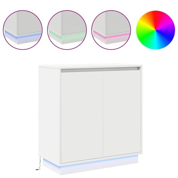 vidaXL Sideboard with Shelf White 71 x 34.5 x 75 cm Engineered wood