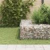 vidaXL Gabion Raised Bed Silver Steel Wire 15.7x15.7x15.7 in Durable