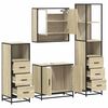 vidaXL Bathroom Furniture Set Sonoma oak Engineered wood, metal