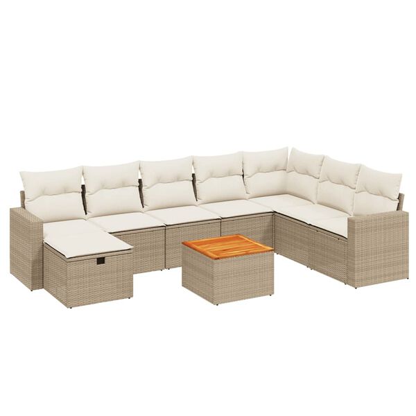 vidaXL Garden Sofa Set Beige