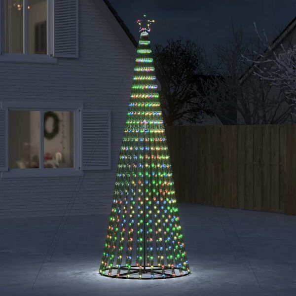 vidaXL LED Christmas Tree 688 LEDs Colorful 118.1"