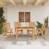 vidaXL Garden Dining Set Brown Solid Acacia Wood Medium Foldable