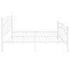 vidaXL Bed Frame White Powder-coated Metal Full Durable Bed Frame