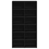 vidaXL Shoe Rack Black oak Engineered wood 21.3 x 13.4 x 39.6 in
